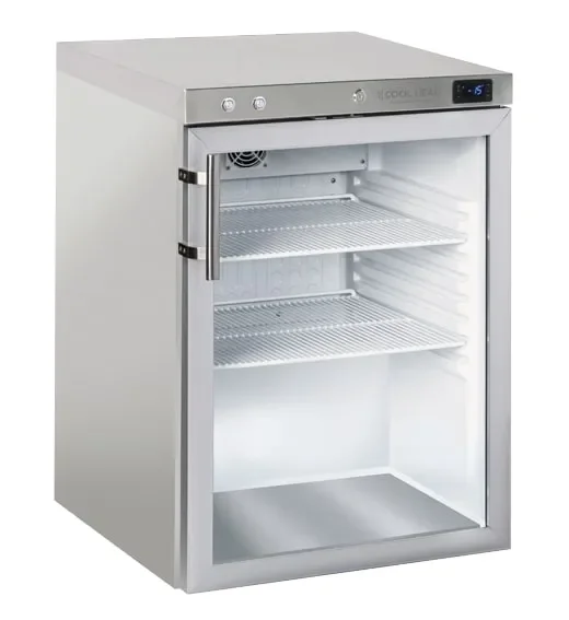 Offre Limitée Armoire réfrigérée 1 porte vitrée capacité 141 litres 2 étagères 598x699x839 mm