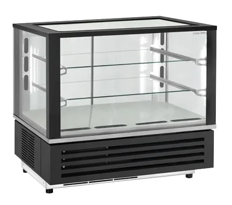 Produit De Marque Vitrine comptoir de patisserie panoramique portes coulissantes 180 litres 792x676x721 mm