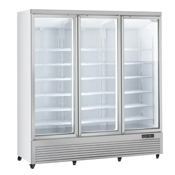 Acheter Direct Armoire à boissons 3 portes vitrées 1600 litres 1880x740x2040 mm