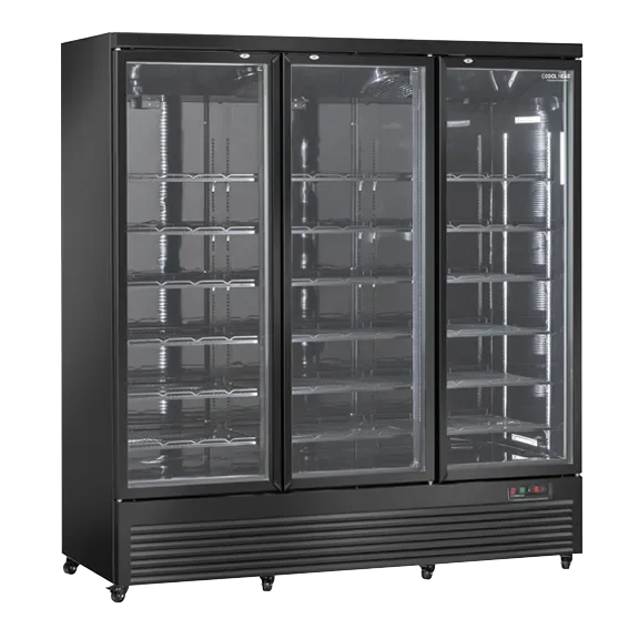 Expédié Aujourd’hui Armoire à boissons 3 portes vitrées 1600 litres 1880x740x2040 mm noire