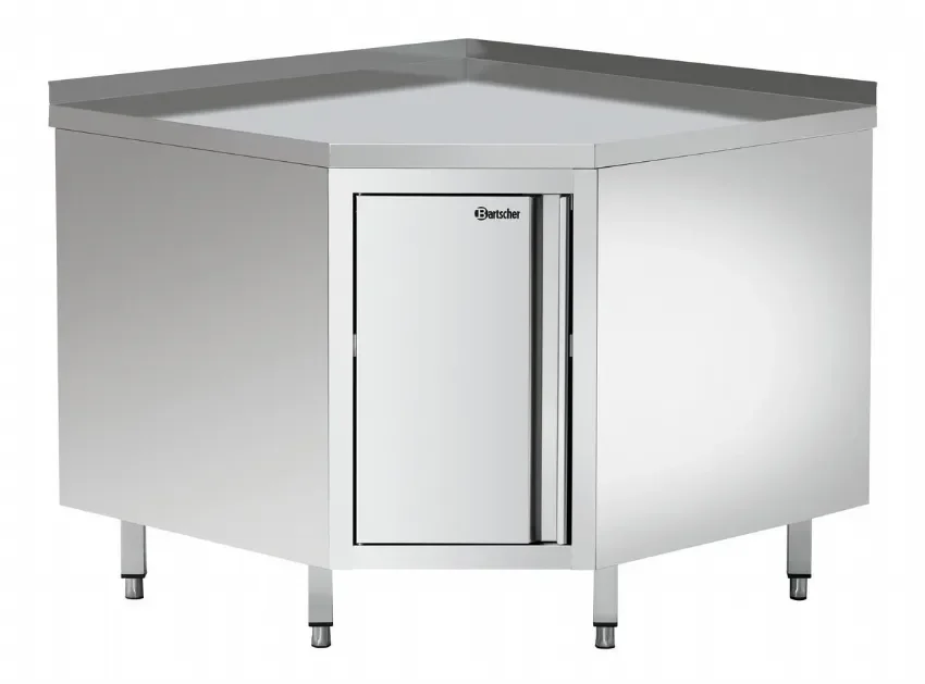 Armoire d'angle de rangement en acier inoxydable avec porte battante - 1000x1000x850 mm Nouvel Arrivage