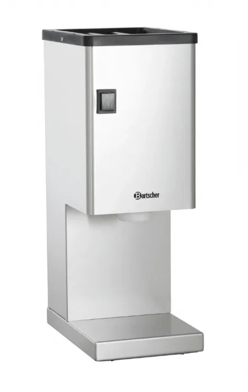 Livraison Gratuite Broyeur de glace inox 60 kg/h avec trémie d'éjection - 175x280x490 mm