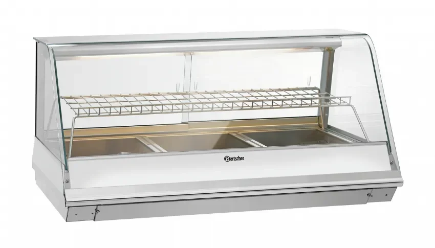 Vitrine chauffante à poser 3 bacs 1/1 gn - 1095x785x560 mm Meilleur Choix