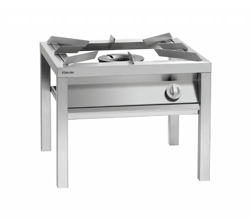 Authentique Réchaud à gaz sur pieds avec 1 zone de cuisson 20 kw - 600x620x505 mm