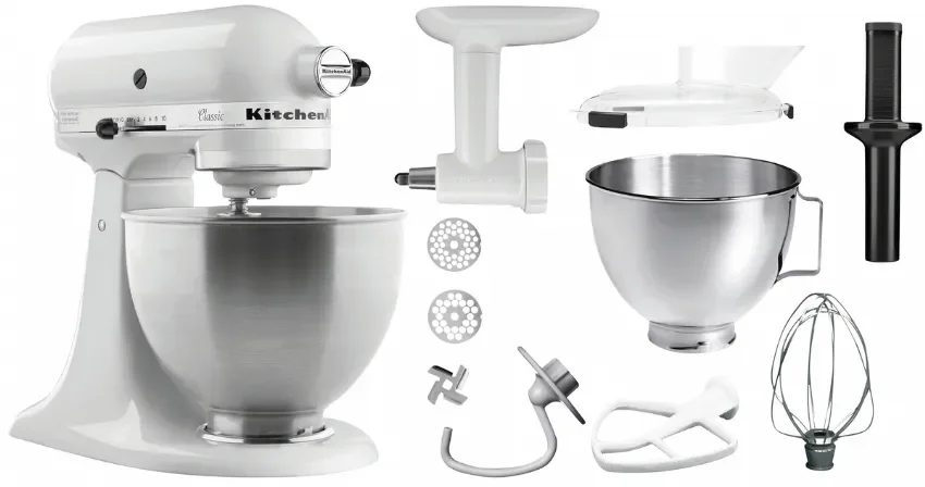 Batteur-mélangeur kitchenaid blanc 4,28 litres - 358x221x353 mm Paiement Sécurisé