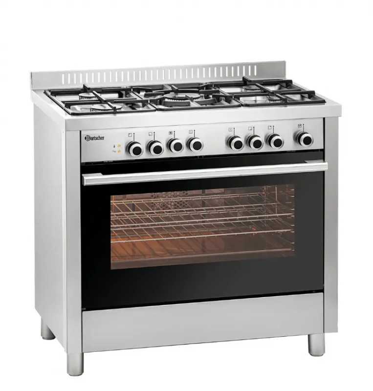 Satisfait Ou Remboursé Cuisinière à gaz en inox avec 5 zones de cuisson - 895x645x828 mm