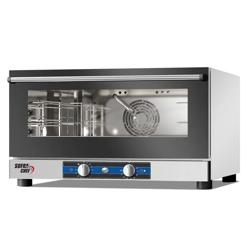Four à convection avec humidificateur commandes mécaniques 3x gn1/1 - 800x760x460 mm Bon Plan