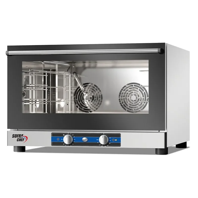Offre Spéciale Four à convection avec humidificateur commandes mécaniques 4x gn1/1 - 800x760x540 mm
