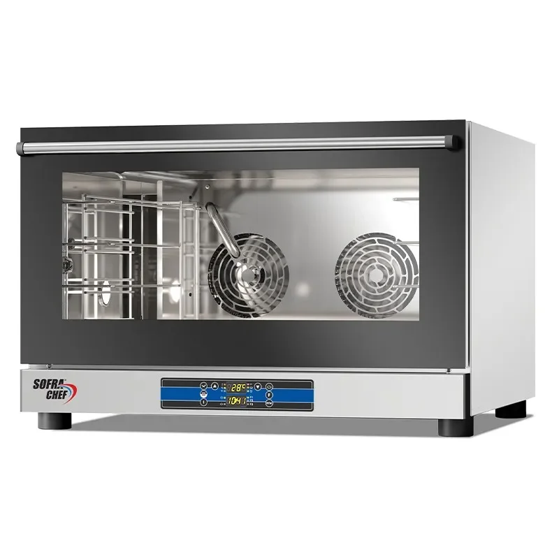 Four à convection avec humidificateur commandes digitales 4x gn1/1 - 800x760x540 mm Expédition Rapide