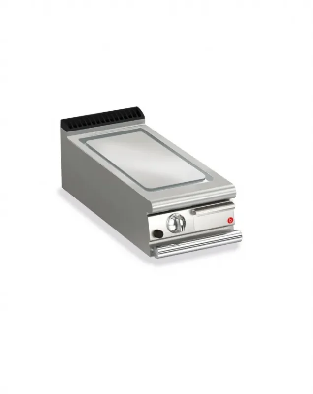 Prix Réduit Plancha gaz en à poser en inox avec 1 plaque lisse - 400x900x250 mm