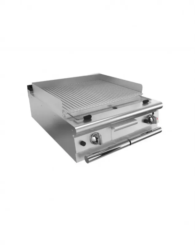 Plaque à snacker au gaz professionnel à poser pour viande et poisson - 790x490 mm Meilleur Prix
