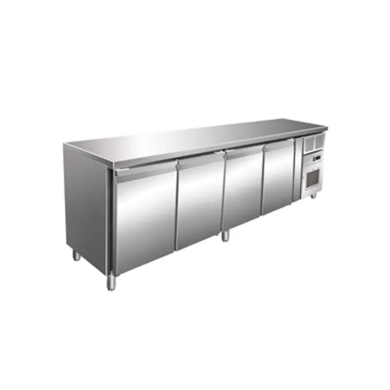 Table réfrigérée -2/+8°c avec groupe logé et 4 portes 616 litres - 2230x700x860 mm Bon Plan