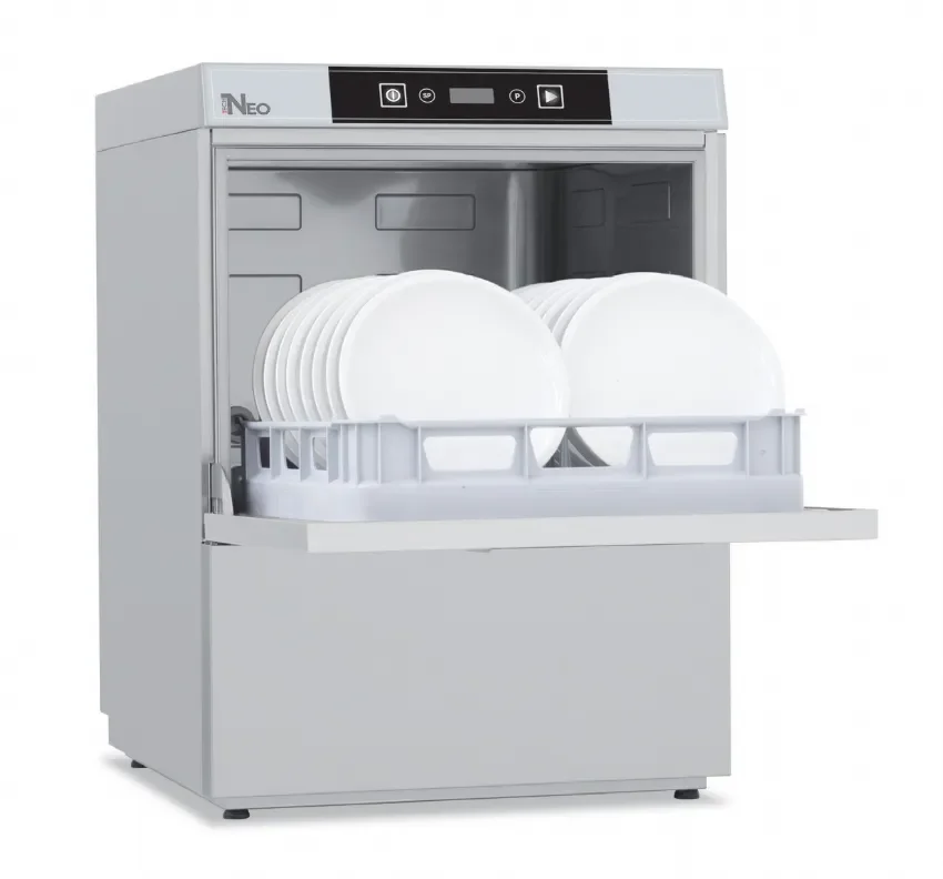 Pas Cher Lave-vaisselle professionnel communtable avec pompe de vidange 15 litres - panier 500x500 mm