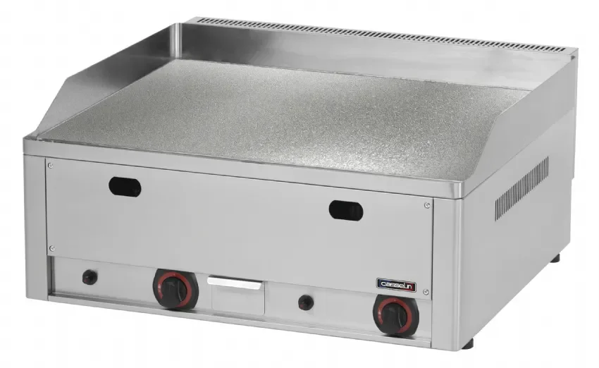 Expédition Rapide Plaque à snacker gaz lisse chrome texturée inox aisi 304 - avec surface 650x480 mm puissance 8 kw