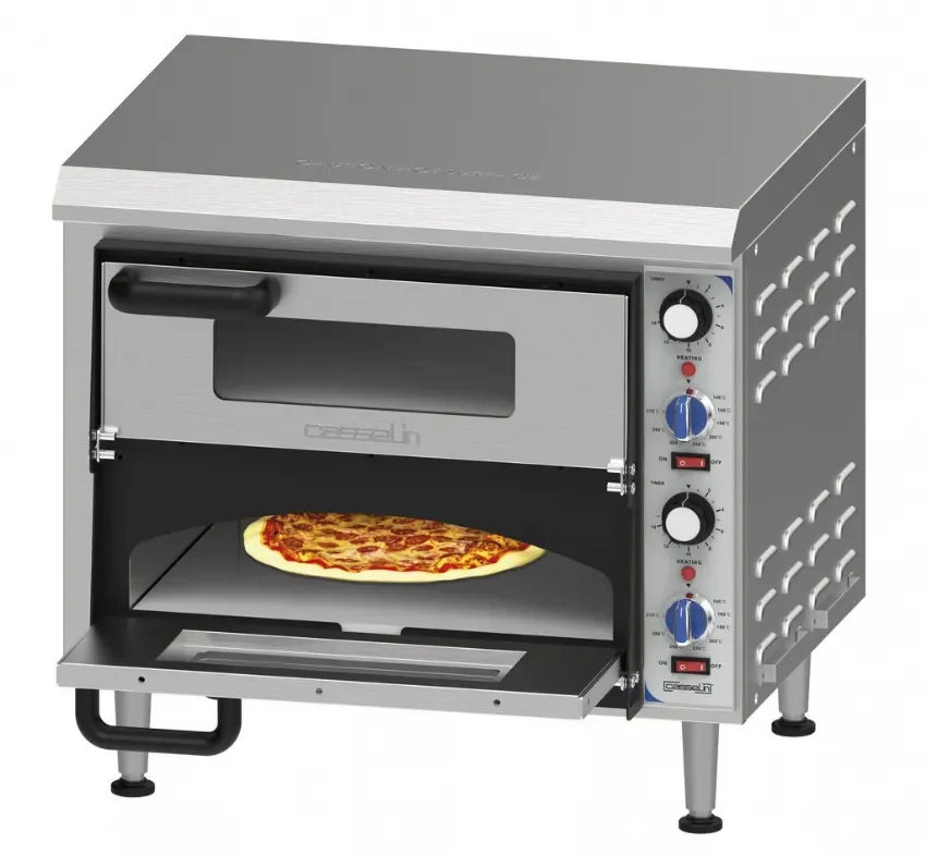 Four à pizza électrique 2 chambres 2 pizzas diamètre 35 cm dimensions 410x370x90 cm Offre Du Jour