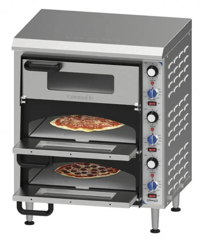 Four à pizza électrique 3 chambres vitrage droit avec 3 pizzas diamètre 35 cm Nouvel Arrivage