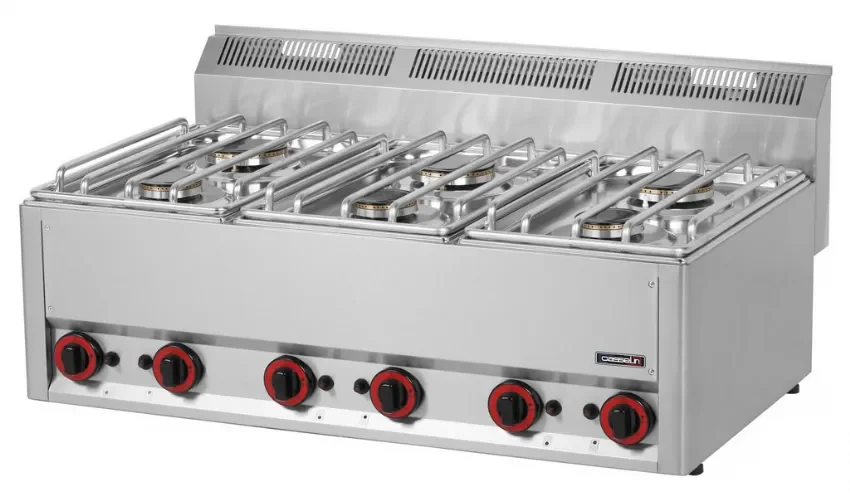 Fourneau gaz à poser 6 feux avec 6 zones de cuisson Pas Cher