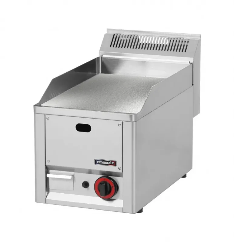 Meilleure Vente Plaque à snacker gaz chrome texturée à poser - avec surface 320x480 mm puissance 4 kw
