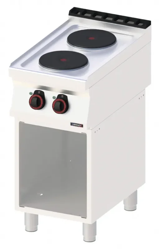 Bon Plan Fourneau électrique 2 feux triphasé avec 2 zones de cuisson inox