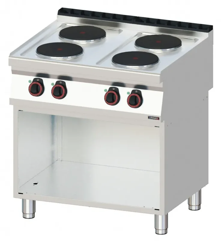 Satisfait Ou Remboursé Fourneau électrique 4 feux triphasé avec soubassement inox