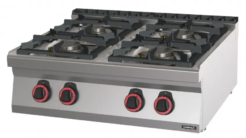 Fourneau gaz à poser 4 feux hp 80 inox Prix Promo