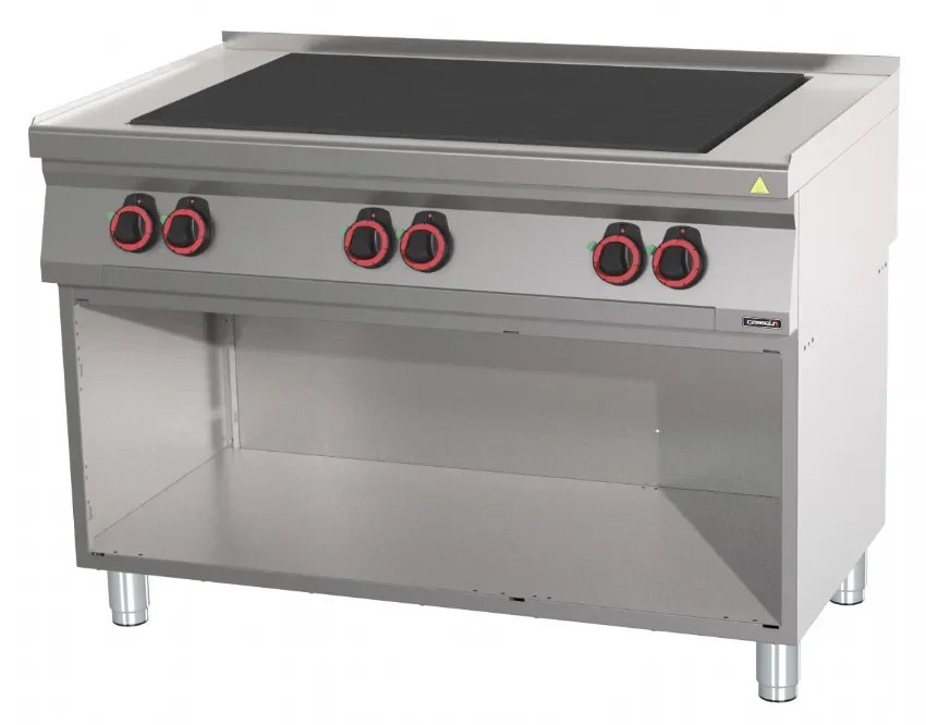 Réduction Fourneau électrique 6 plaques coup de feu dessus inox avec 6 plaques et puissance 2500 w