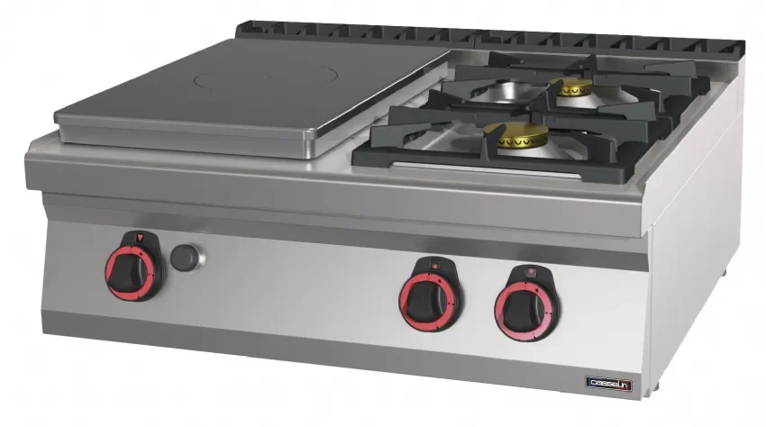 Fourneau gaz à poser 2 feux et 1 plaque coup de feu puissance 19,1 kw inox Nouveauté
