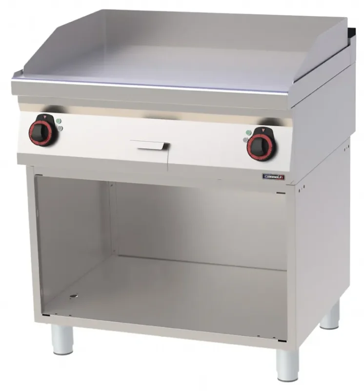 Livraison Gratuite Plaque à snacker fonte lisse triphasée - avec surface 800x510 mm inox