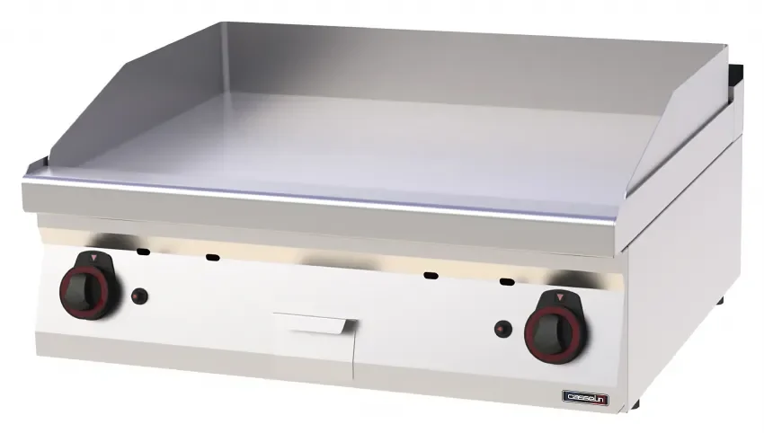 Offre Exclusive Plaque à snacker gaz fonte d'acier lisse avec surface 800x510 mm puissance 14 kw