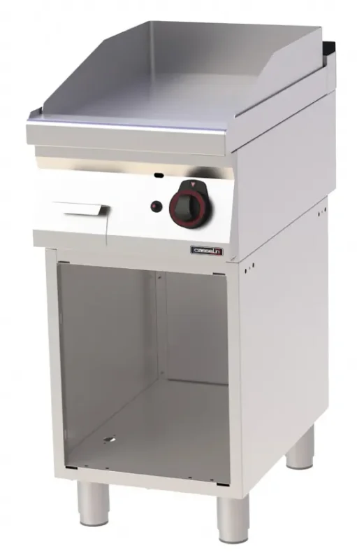 Dernier Modèle Plaque à snacker lisse fonte d'acier gaz - avec surface 400x510 mm puissance 7 kw