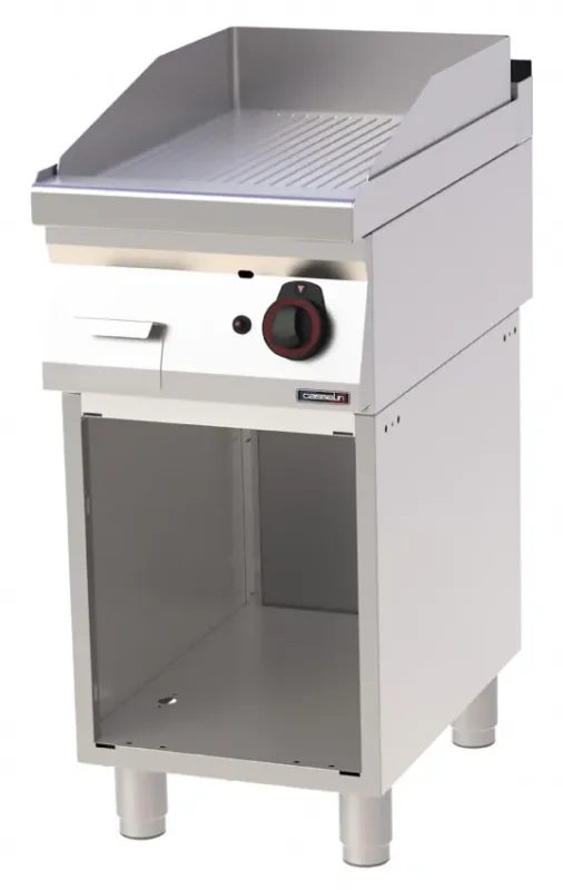 Petit Prix Plaque à snacker fonte rainurée gaz - avec surface 400x510 mm - puissance 7 kw