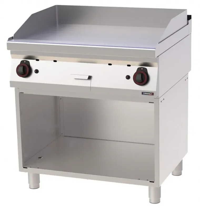 Plaque à snacker chrome lisse gaz - avec surface 800x510 mm - puissance 14 kw Dernière Chance