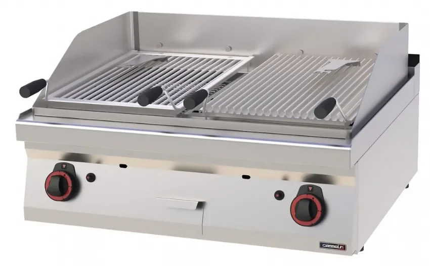 Grill pierre de lave gaz double zones grille Prix Bas