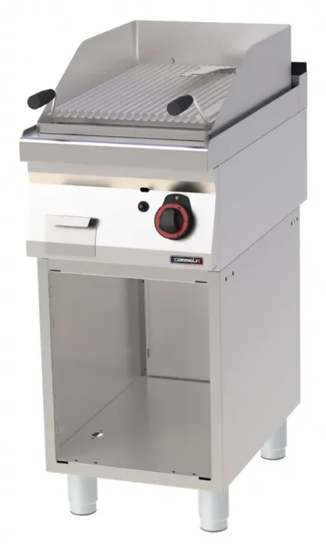 Prix Cassé Grill pierre de lave gaz avec grille inox et soubassement fermé