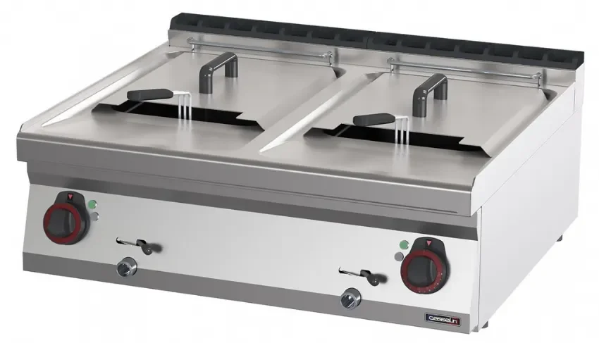 Friteuse électrique à poser commandes mécaniques avec 2x13 l puissance 2x12,5 kw Nouveauté