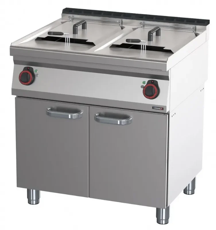 Friteuse électrique sur soubassement commandes mécaniques avec 2x17 litres inox Commander Maintenant