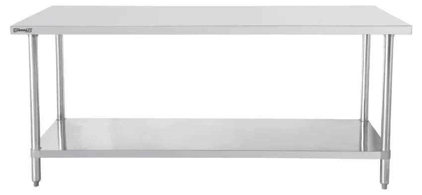 Promotion Table de travail inox aisi 304 avec étagère inférieure longueur 1000mm