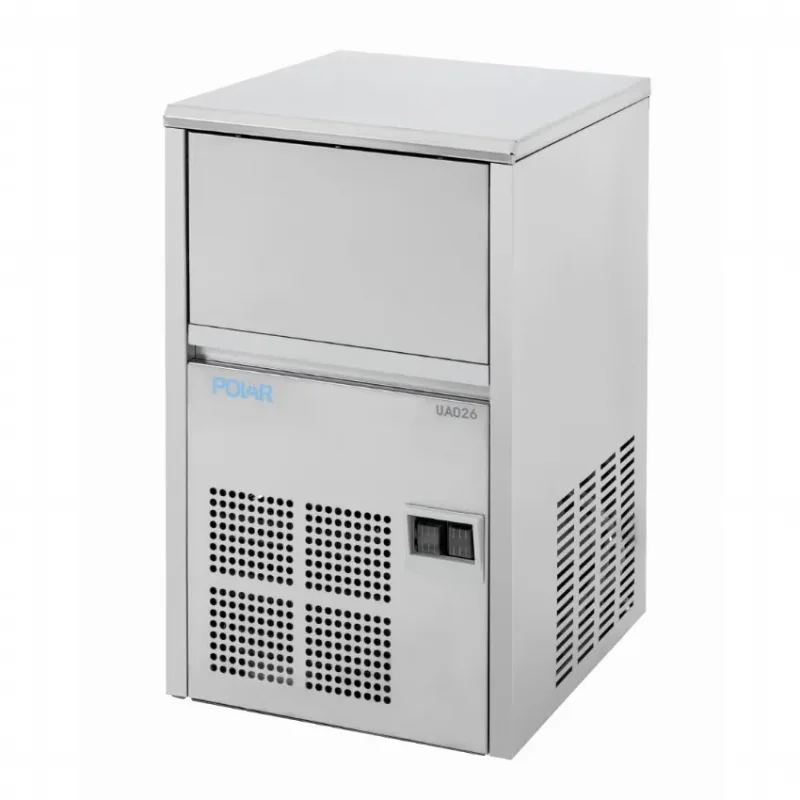 Meilleur Prix Machine à glaçons pro en inox à aspersion 21kg/24h - 355x435x590 mm