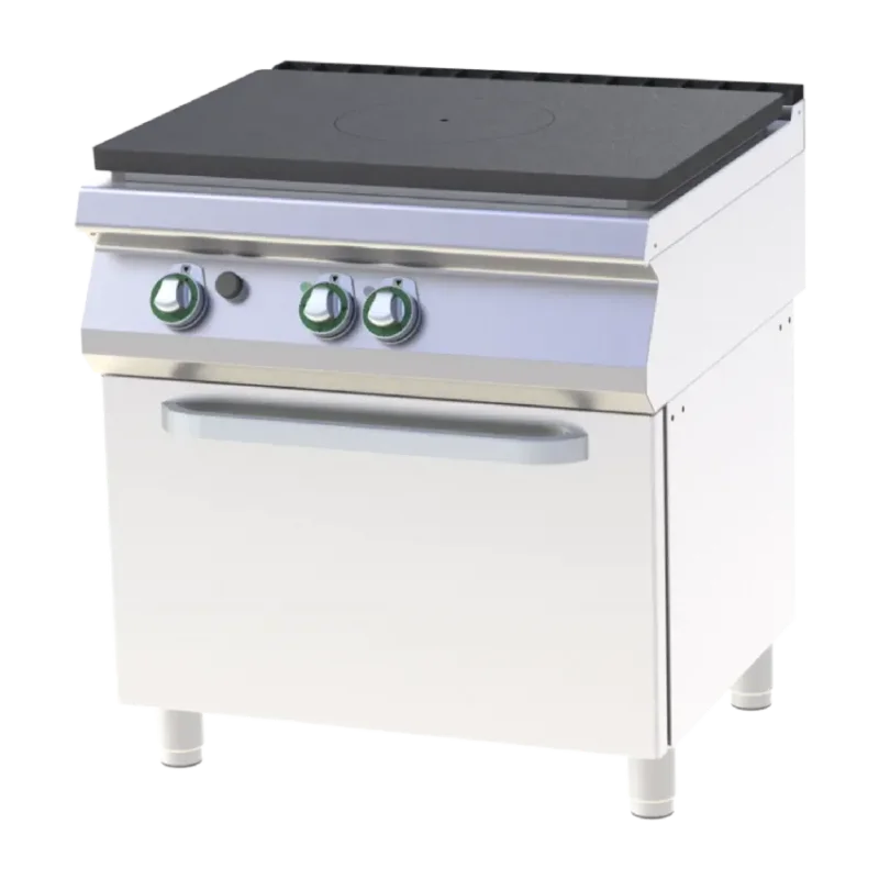 Offre Exclusive Cuisinière de restauration pro 1 feux à gaz coup de feu sur four électrique statique gn2/1