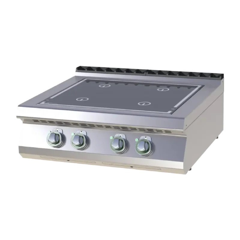 Seulement Aujourd’hui Cuisinière de restauration pro à poser 4 feux à induction 5kw chacun