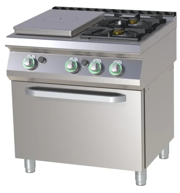 Quantité Limitée Cuisinière de restauration pro1 feux coup de feu + 2 feux classique à gaz sur four gn2/1