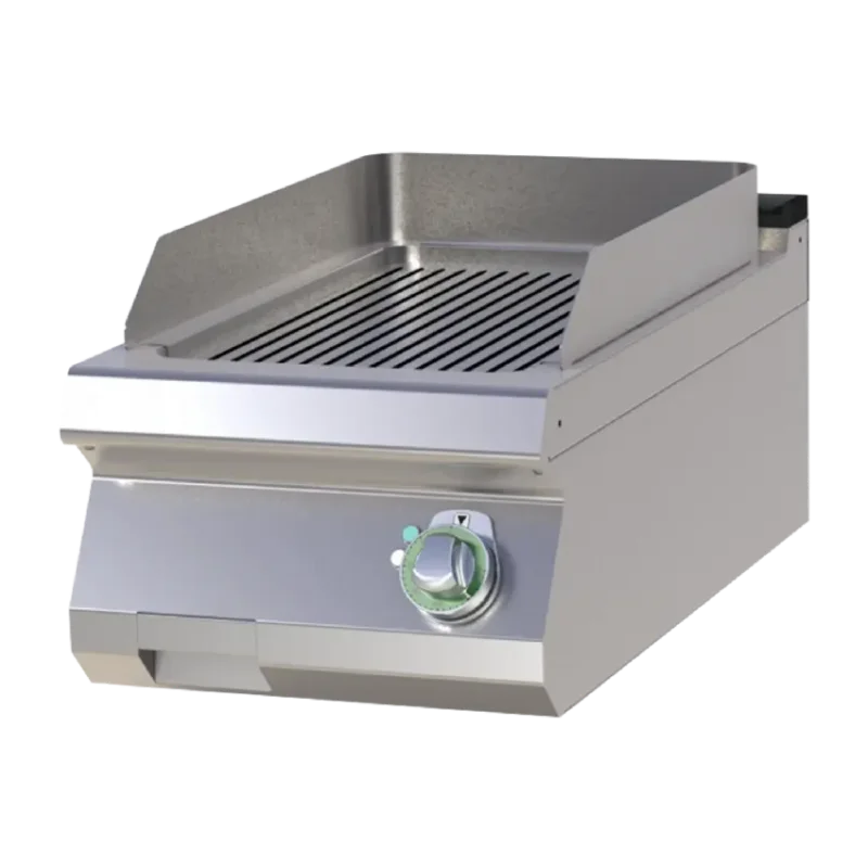 Meilleur Choix Plaque de cuisson professionnelle électrique à poser plaque nervurée chromée 56x37 cm