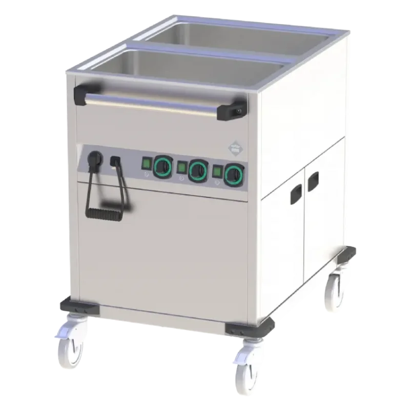 Bain marie mobile électrique gn 2-1/1 recouvert chauffé commande sur le côté court Produit De Marque