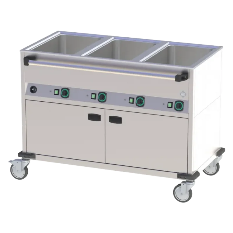Satisfait Ou Remboursé Bain marie mobile électrique gn 3-1/1 recouvert chauffé commande sur le côté long