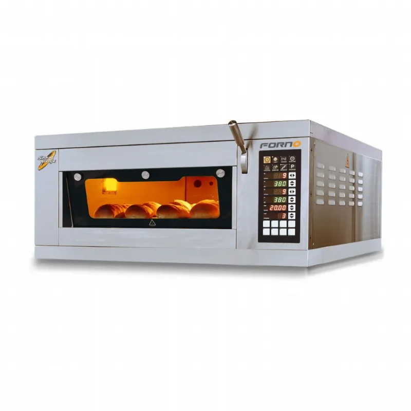 Fours à sole modulaire triphasé pour boulangerie 1 étage 2 plaques 400x600 - 985x1275x470 mm Prix Bas