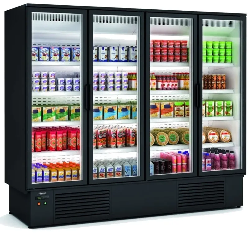 Satisfait Ou Remboursé Vitrine verticale boucherie 4 portes côtés pleins 3m1 (-1/+5 °c) - 2547x771x2160 mm