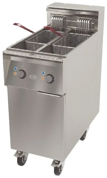 Friteuse électrique haut rendement sur coffre mécanique 11+11 l - 400x800x1015 mm Must-Have