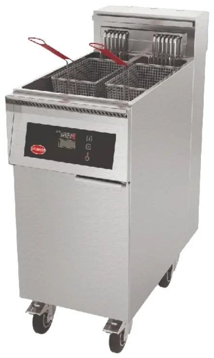Friteuse électrique haut rendement sur coffre électronique avec pompe automatique 22 l Soldes