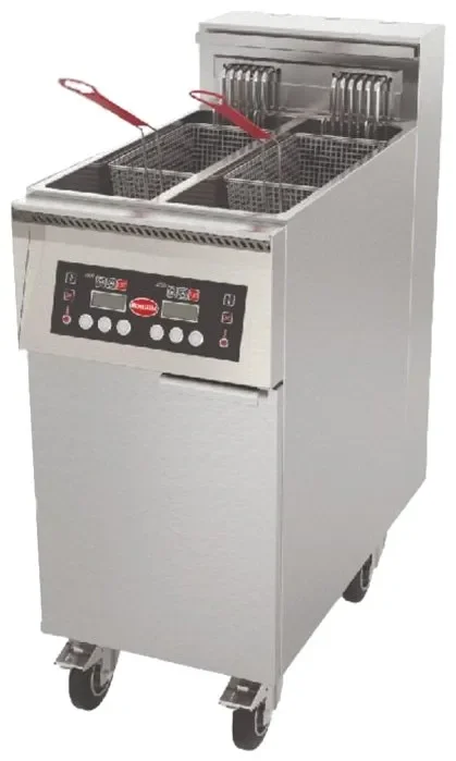 Expédié Aujourd’hui Friteuse électrique haut rendement sur coffre électronique avec programmes et pompe automatique 11+11 l