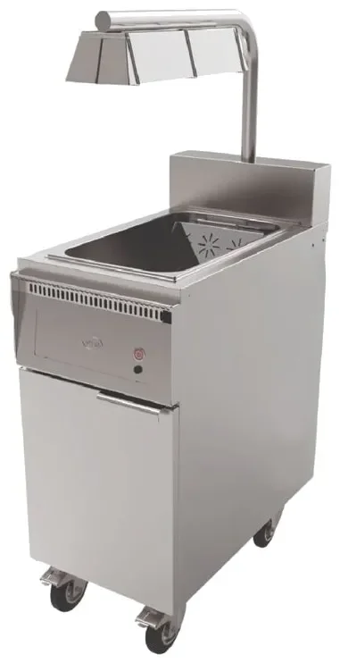 Meilleur Prix Poste de salage sur roulette avec lampe chauffante pour friteuse- 400x700x1400 mm